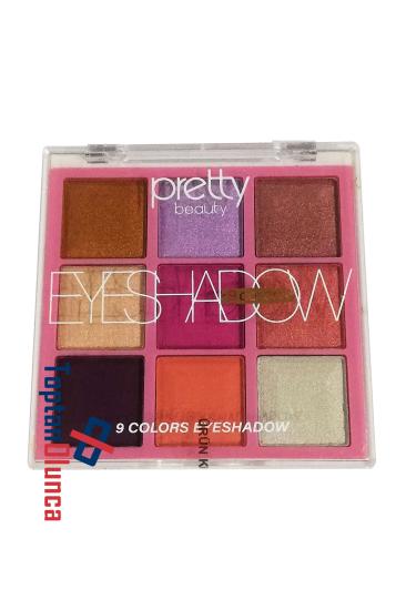 Pretty Beauty Far Paleti 9 Lu, Renkli Göz Farı Paleti, Colors Eyeshadow Farlar - Toptan Olunca